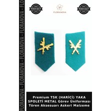Floranova Premium Tsk (Harici) Yaka Spoleti Metal Görev Üniforması Tören Aksesuarı Askeri Malzeme