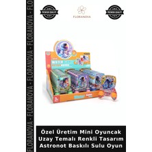 Floranova Özel Üretim Mini Oyuncak Uzay Temalı Renkli Tasarım Astronot Baskılı Sulu Oyun