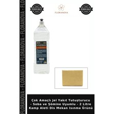 Floranova Çok Amaçlı Jel Yakıt Tutuşturucu - Soba ve Şömine Uyumlu - 2 Litre Kamp Aleti Dis Mekan Isınma Ürünü
