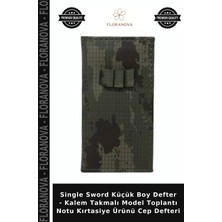 Floranova Single Sword Küçük Boy Defter - Kalem Takmalı Model Toplantı Notu Kırtasiye Ürünü Cep Defteri