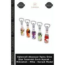 Floranova Eğlenceli Aksesuar Ilginç Ürün Şişe Tasarımlı Sıvılı Açacak - Mıknatıslı - Mika - Karışık Model