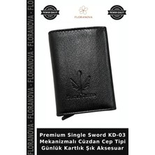 Floranova Premium Single Sword Kd-03 Mekanizmalı Cüzdan Cep Tipi Günlük Kartlık Şık Aksesuar