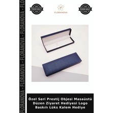 Floranova Özel Seri Prestij Objesi Masaüstü Düzen Ziyaret Hediyesi Logo Baskılı Lüks Kalem Hediye