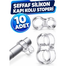 Fg Robotic Şeffaf Silikon Kapı Kolu Stoperi Duvar Koruyucu 10 Adet