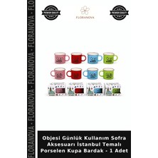 Floranova Objesi Günlük Kullanım Sofra Aksesuarı Istanbul Temalı Porselen Kupa Bardak - 1 Adet