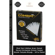 Floranova Özel Seri Atölye Aracı Sanat Gereci Kırtasiye Ürünü Yedek Küçük Falçata Bıçağı - 10'lu Paket