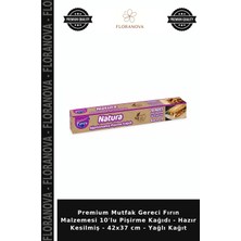 Floranova Premium Mutfak Gereci Fırın Malzemesi 10'lu Pişirme Kağıdı - Hazır Kesilmiş - 42X37 cm - Yağlı Kağıt