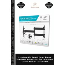 Floranova Premium Ofis Gereci Ekran Standı Televizyon Askısı 28-42 Inç - Hareketli Tv Askı Aparatı - 72-106 cm