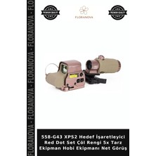 Floranova 558-G43 Xps2 Hedef Işaretleyici Red Dot Set Çöl Rengi 5x Tarz Ekipman Hobi Ekipmanı Net Görüş