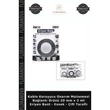 Floranova Kablo Koruyucu Onarım Malzemesi Bağlantı Ürünü 20 mm x 3 mt Eriyen Bant - Esnek - Çift Taraflı