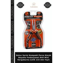 Floranova Delux Serisi Kompakt Parça Küçük Boyutlu Fonksiyonel Alet Mini Kargaburnu Çelik 115 mm Yaylı