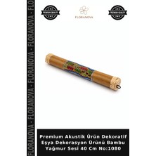 Floranova Premium Akustik Ürün Dekoratif Eşya Dekorasyon Ürünü Bambu Yağmur Sesi 40 cm NO:1080