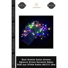 Floranova Özel Üretim Salon Ortamı Eğlence Ürünü Karanlık Odası Rgb Işık Siyah Kablo MZ172 10M