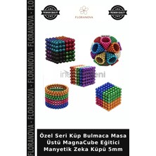 Floranova Özel Seri Küp Bulmaca Masa Üstü Magnacube Eğitici Manyetik Zeka Küpü 5mm