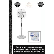 Floranova Özel Üretim Ferahlatıcı Hava Sirkülasyonu Geniş Alan Uzaktan Kumandalı Vantilatör Sanayi Tipi