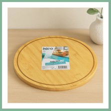 Bşk Virgo Yuvarlak 29.7 cm Bambu Döner Sunum Tepsisi (360°) BSK2026