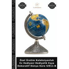 Floranova Özel Üretim Koleksiyonluk Ev Hediyesi Hediyelik Eşya Dekoratif Dünya Küre SL911-B