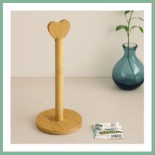 Bşk Virgo Bambu Kağıt Havluluk Yuvarlak Taban 12 cm Kalp Sap 28.5 cm BSK2026