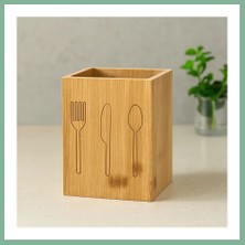 Bşk Virgo Ahşap Bambu Kaşıklık Organizer 9x9 cm BSK2026