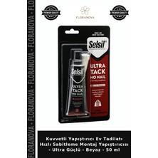 Floranova Kuvvetli Yapıştırıcı Ev Tadilatı Hızlı Sabitleme Montaj Yapıştırıcısı - Ultra Güçlü - Beyaz - 50 ml