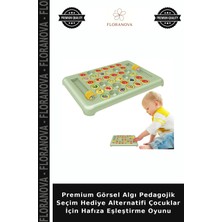Floranova Premium Görsel Algı Pedagojik Seçim Hediye Alternatifi Çocuklar Için Hafıza Eşleştirme Oyunu