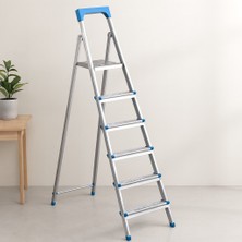 5+1 Basamaklı Metal Merdiven 125 cm - 120 kg Kapasiteli