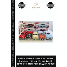 Floranova Pontiac Klasik Araba Tasarımlı Bluetooth Hoparlör Hediyelik Eşya Ofis Hediyesi Seyyar Radyo