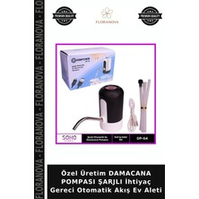 Floranova Özel Üretim Damacana Pompası Şarjlı Ihtiyaç Gereci Otomatik Akış Ev Aleti