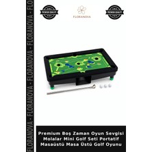 Floranova Premium Boş Zaman Oyun Sevgisi Molalar Mini Golf Seti Portatif Masaüstü Masa Üstü Golf Oyunu