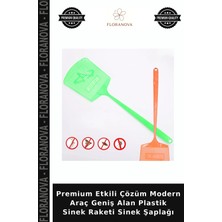 Floranova Premium Etkili Çözüm Modern Araç Geniş Alan Plastik Sinek Raketi Sinek Şaplağı