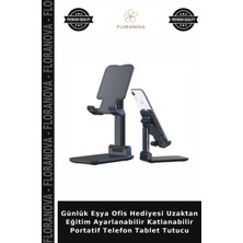 Floranova Günlük Eşya Ofis Hediyesi Uzaktan Eğitim Ayarlanabilir Katlanabilir Portatif Telefon Tablet Tutucu