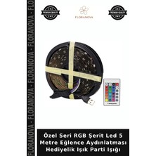 Floranova Özel Seri Rgb Şerit LED 5 Metre Eğlence Aydınlatması Hediyelik Işık Parti Işığı