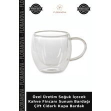 Floranova Özel Üretim Soğuk Içecek Kahve Fincanı Sunum Bardağı Çift Cidarlı Kupa Bardak