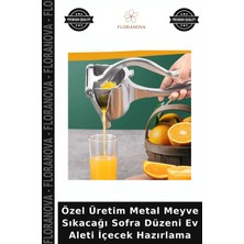 Floranova Özel Üretim Metal Meyve Sıkacağı Sofra Düzeni Ev Aleti Içecek Hazırlama