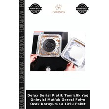Floranova Delux Serisi Pratik Temizlik Yağ Önleyici Mutfak Gereci Folyo Ocak Koruyucusu 10'lu Paket