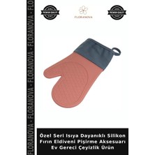 Floranova Özel Seri Isıya Dayanıklı Silikon Fırın Eldiveni Pişirme Aksesuarı Ev Gereci Çeyizlik Ürün