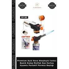 Floranova Premium Açık Hava Ateşleyici Isıtıcı Başlık Kamp Mutfak Gaz Kartuş Uyumlu Portatif Pürmüz Başlığı