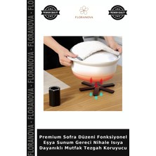 Floranova Premium Sofra Düzeni Fonksiyonel Eşya Sunum Gereci Nihale Isıya Dayanıklı Mutfak Tezgah Koruyucu