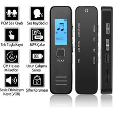Skygo 32 GB Profesyonel Dijital Ses Kayıt Cihazı - Ses Sensörlü (Vor), Çift Mikrofonlu Mp3 Çalar KB60