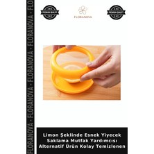 Floranova Limon Şeklinde Esnek Yiyecek Saklama Mutfak Yardımcısı Alternatif Ürün Kolay Temizlenen