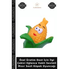 Floranova Özel Üretim Dost Için Ilgi Çekici Eğlence Vakti Sevimli Mısır Sesli Köpek Oyuncağı
