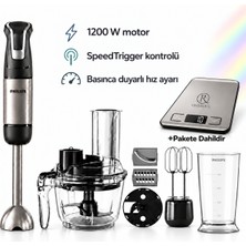 Philips HR2695/01 5000 Serisi 1200 W El Blender Seti + Onerous Mutfak Tartısı Paketi