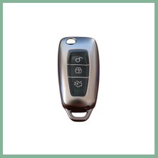 Bşk Virgo Ford Focus/cmax/fiesta/mondeo/transit Anahtar Uyumlu Silikon Oto Anahtar Kumanda Kabı Kılıf Füme BSK2026