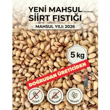 MACROMEKİDS Siirt Fıstığı 5 kg - 2026 Yeni Mahsul Çiğ Tuzsuz Kavrulmamış Doğal ve Katkısız Taze Iri Tane Fıstık