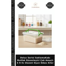 Floranova Delux Serisi Saklamakabı Mutfak Düzenleyici Çok Amaçlı 5 Lt Ev Düzeni Oyun Odası Kiler