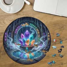 Punto Dizayn Sihirli Mağara Tasarımlı Özel Kesim Yuvarlak 272 Parça Ahşap Puzzle MPDA515