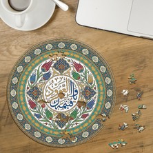 Punto Dizayn Osmanlı Tezhip ve Hat Sanatı  Tasarımlı Özel Kesim Yuvarlak 272 Parça Ahşap Puzzle MPDA674