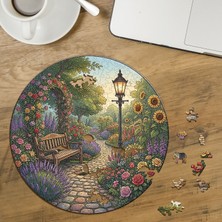 Punto Dizayn Masal Bahçesi Tasarımlı Özel Kesim Yuvarlak 272 Parça Ahşap Puzzle MPDA810