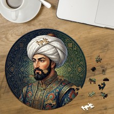 Punto Dizayn Fatih Sultan Mehmed Tasarımlı Özel Kesim Yuvarlak 272 Parça Ahşap Puzzle MPDA638