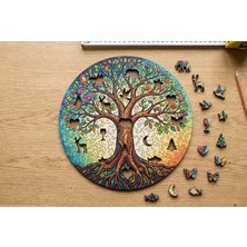 Punto Dizayn Kristal Mağara Tasarımlı Özel Kesim Yuvarlak 272 Parça Ahşap Puzzle MPDA616
